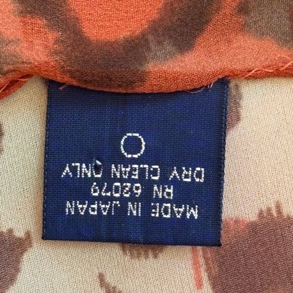 Vintage Signed Honey Brand Scarf 100% Silk Animal Print - Picture 8 of 12